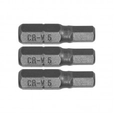 65503 STHOR Set 3 biti profil hexagonal 5x25 mm, prindere hexagonala 1/4"